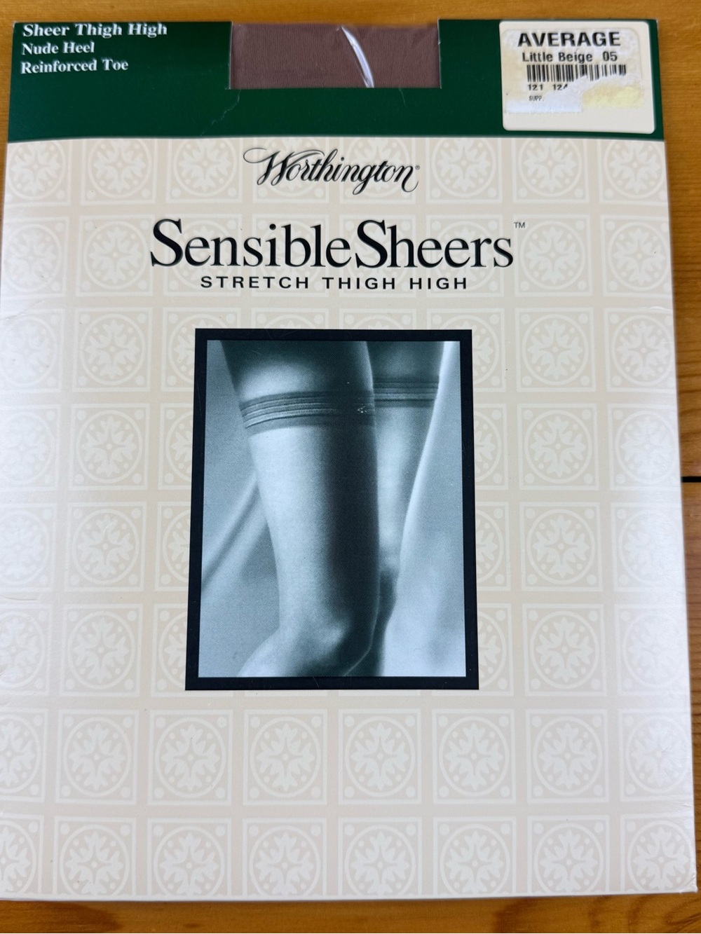 Worthington SensibleSheers Thigh Highs - Little Beige Nude Heel. Reinforced Toe